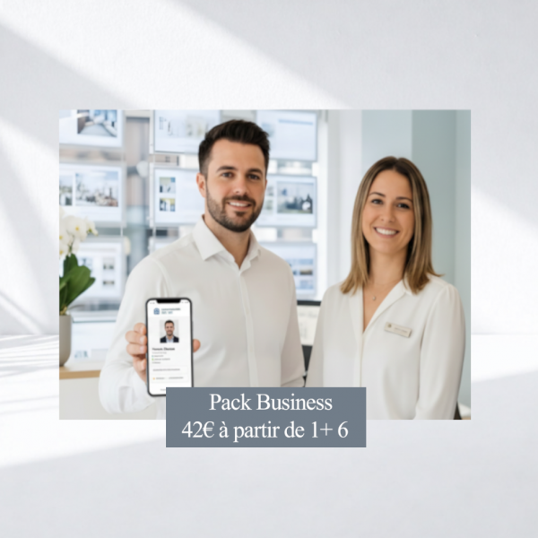Pack Business : 42€ / carte · À partir de 1+6 /9