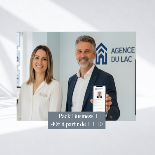 Pack Business+ : 40€ / carte · À partir de 1+10